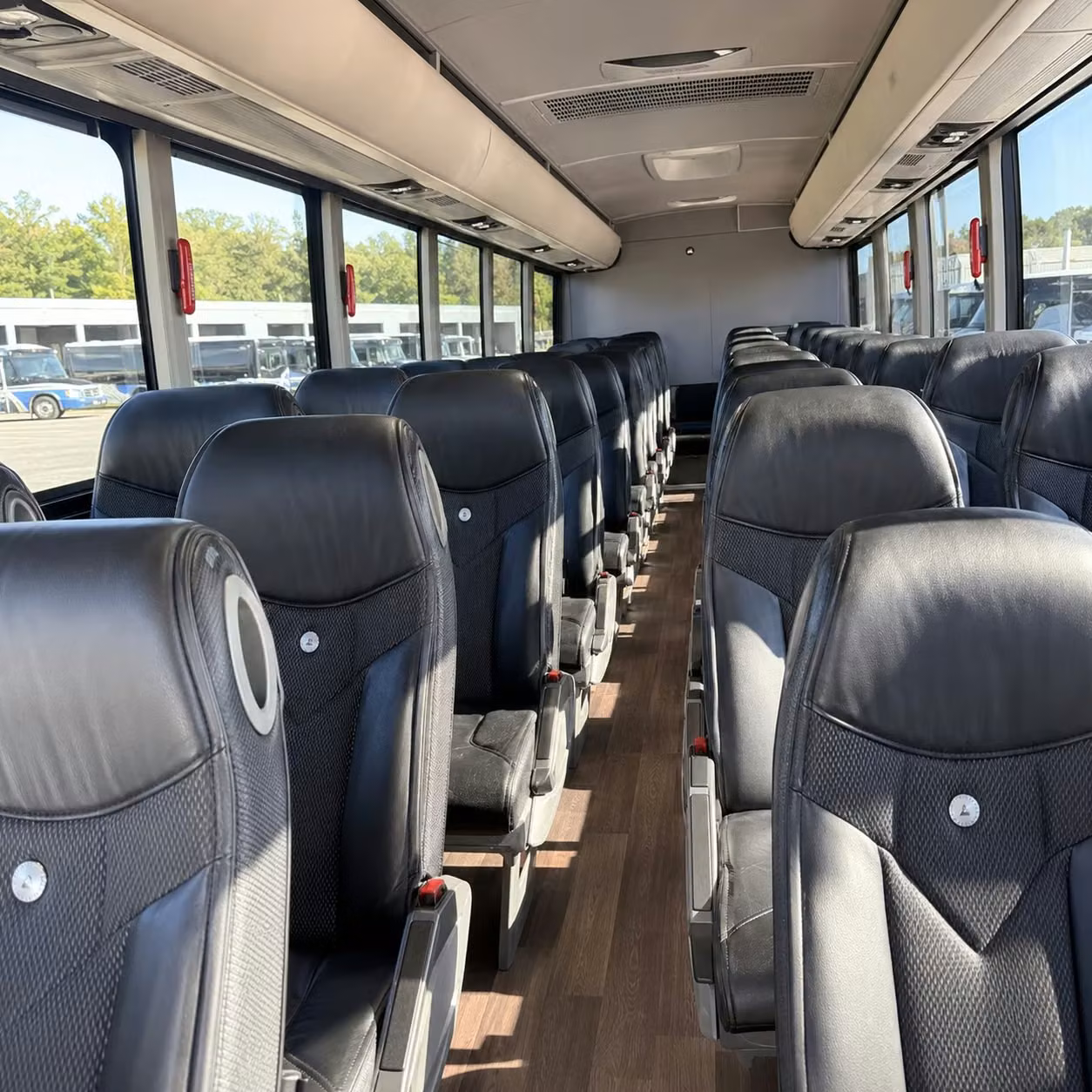 56 passenger charter bus interior